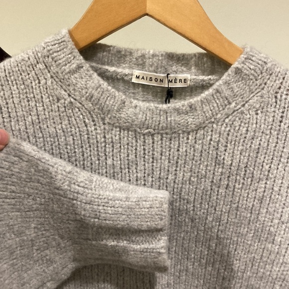 WOOL GREY KNIT SWEATER, MAISON MERE - Picture 5 of 8